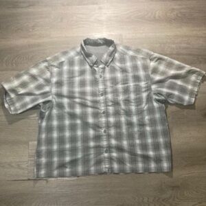 Gray Plaid Men's Shirt